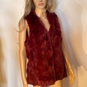 Rabbit fur vest, size M, new with tags